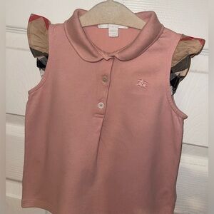 Burberry Pink Kids Polo Shirt